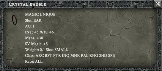 CRYSTAL BAUBLE item card